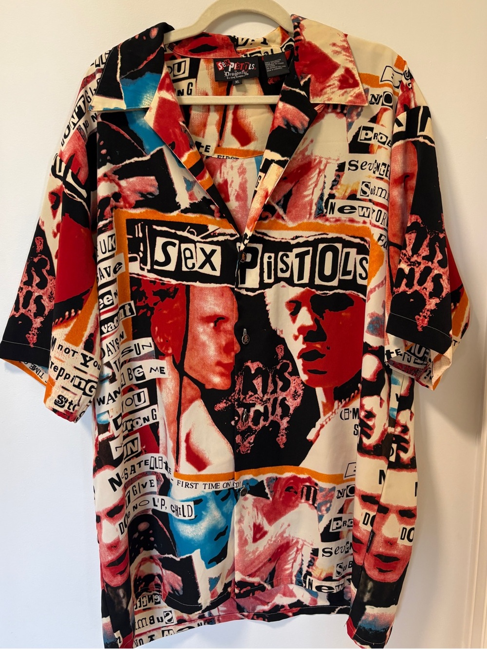 Vintage Sex Pistols by Dragonfly Size XL button up shirt band music nostalgia